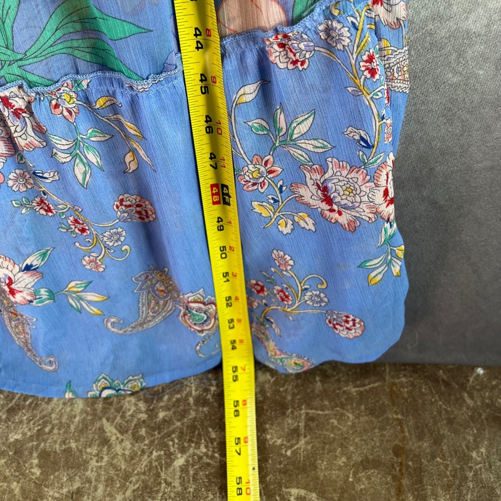 Figueroa & Flower Tiered Maxi Dress Women XL Blue Floral Smocked Boho F800153C10 - Picture 9 of 9